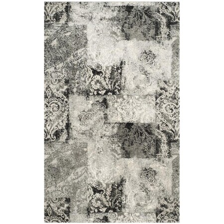 Safavieh 8 ft. 9 in. x 12 ft. Rectangle Retro Power Loomed RugCream & Grey RET2137-1180-9
